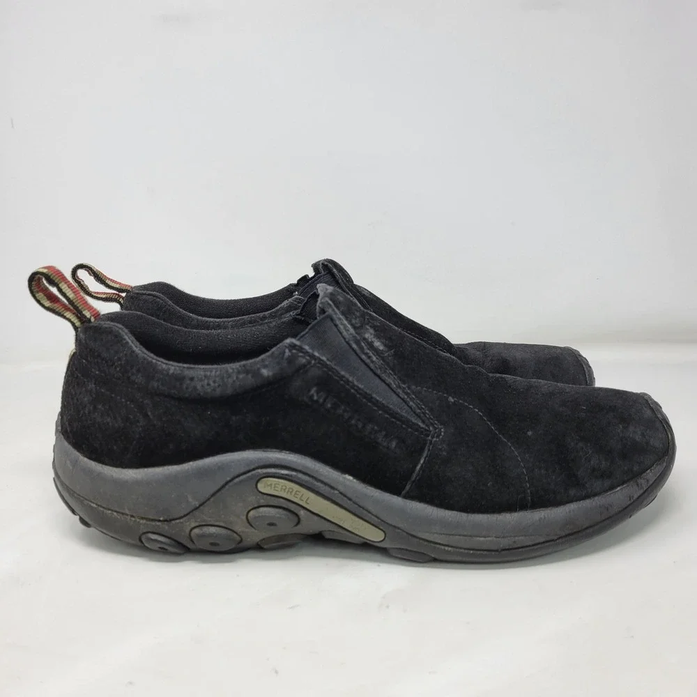 Merrell Jungle Moc Midnight Black Suede Leather Mens Slip On Shoes Size 12 60825